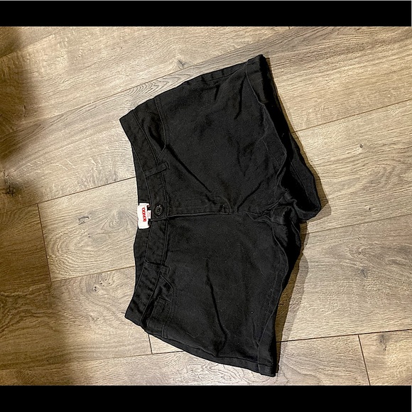BLACK WOMENS JEAN SHORTS - Picture 1 of 6